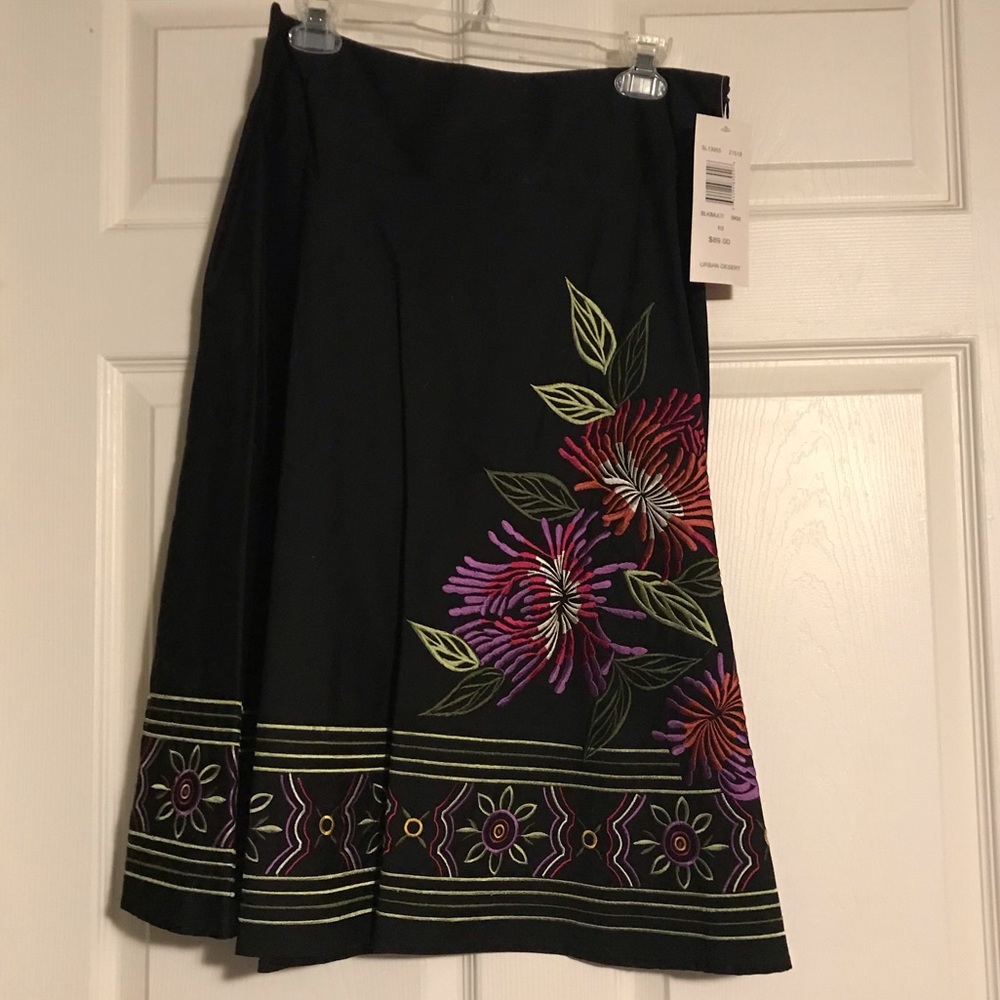 NWT Embroidered Skirt